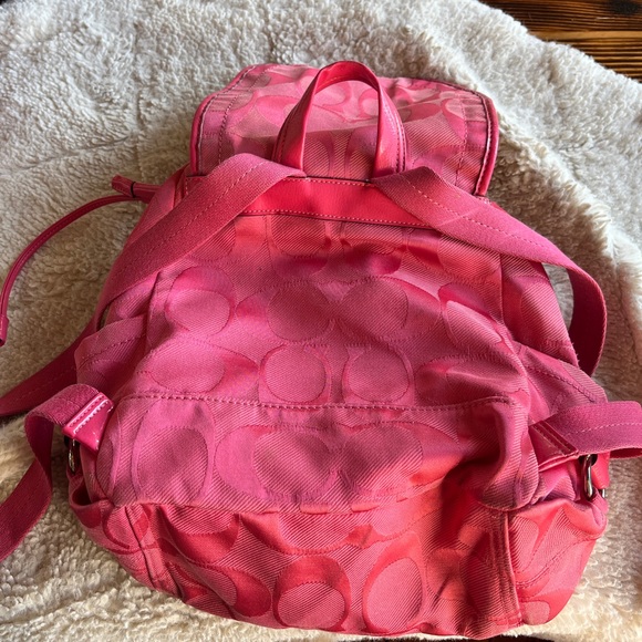 Coach Pink Signature Backpack - Picture 3 of 3